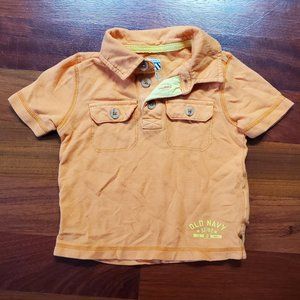 Old Navy Orange Polo Shirt Size 18-24 Months